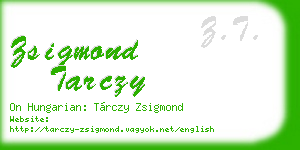 zsigmond tarczy business card