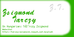 zsigmond tarczy business card